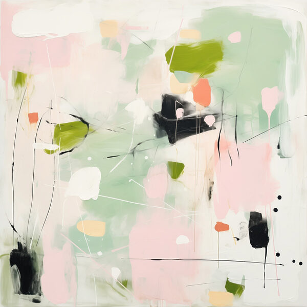 Painting of flowers and plants