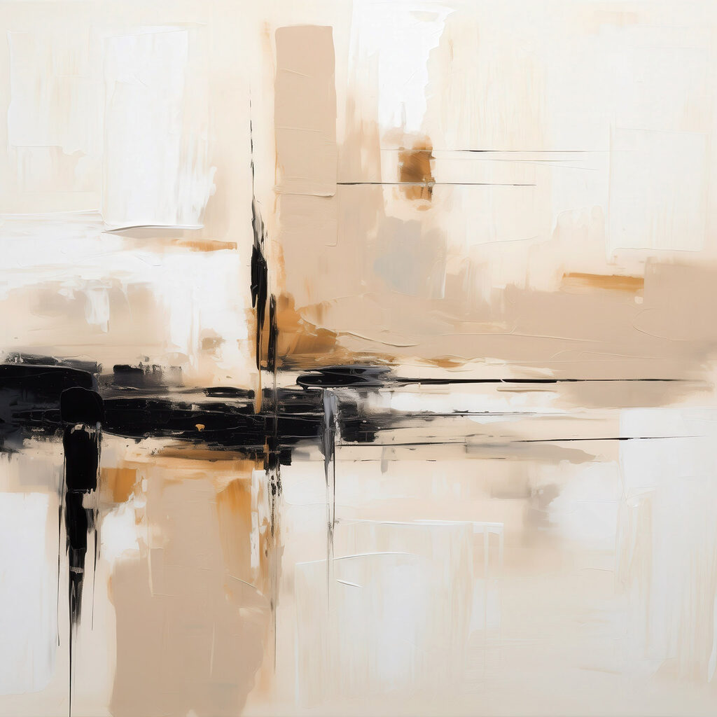 Painting of a black and white painting