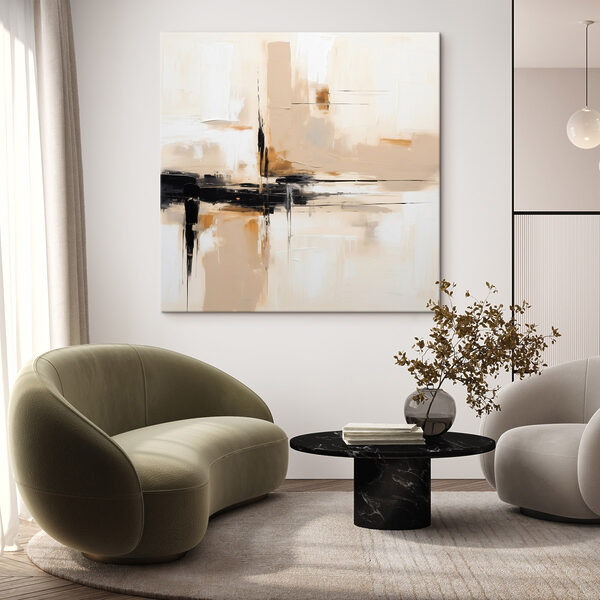 Painting of a black and white painting