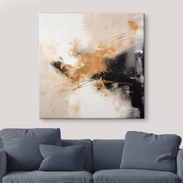 Painting of a black and white wall