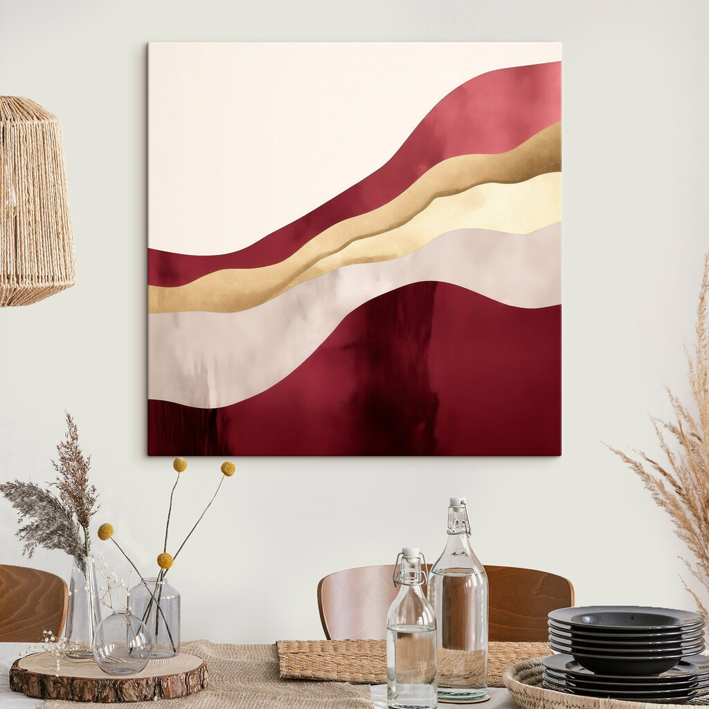 Red and white wavy pattern Red and white wavy pattern