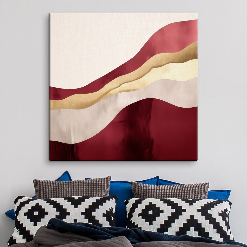 Red and white wavy pattern Red and white wavy pattern