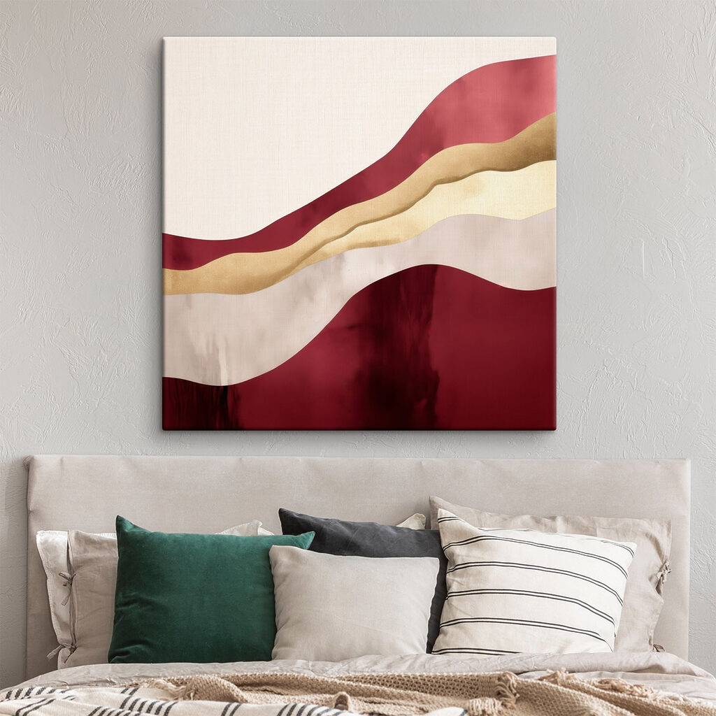Red and white wavy pattern Red and white wavy pattern