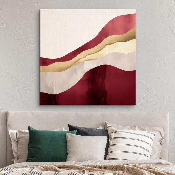 Red and white wavy pattern Red and white wavy pattern
