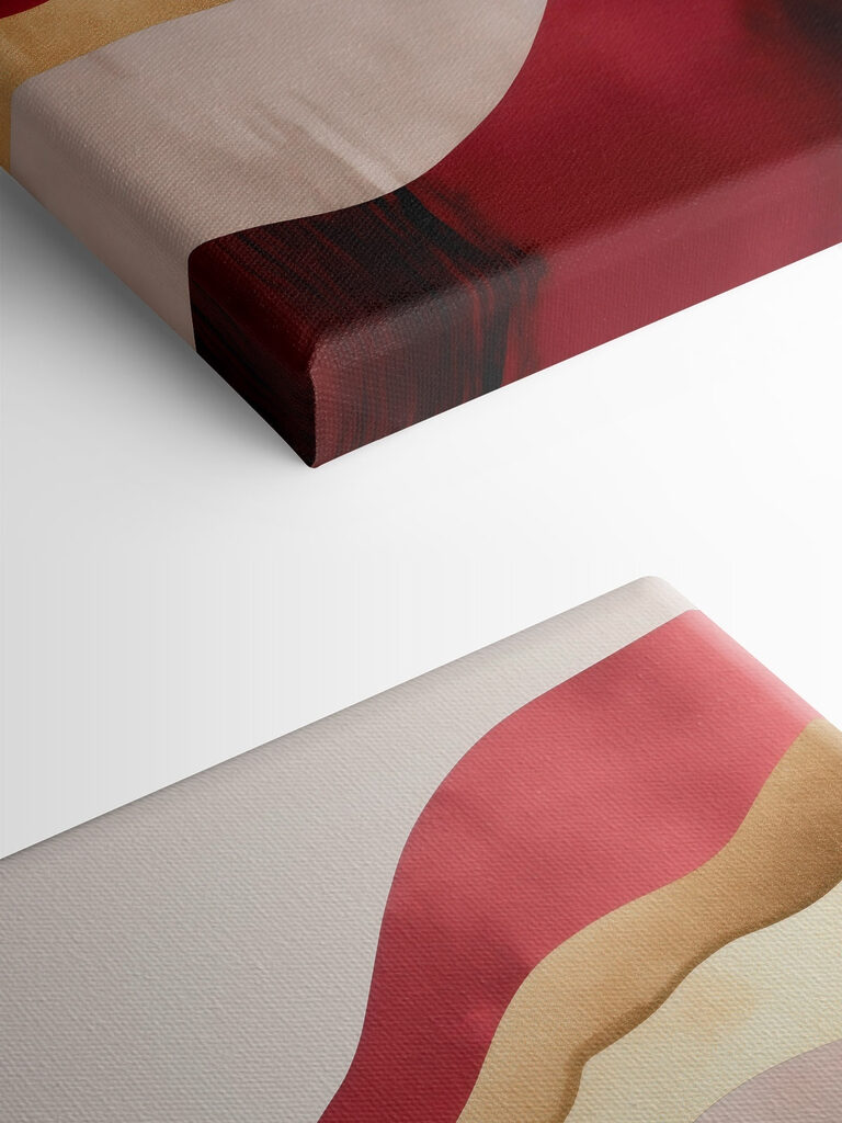 Red and white wavy pattern Red and white wavy pattern