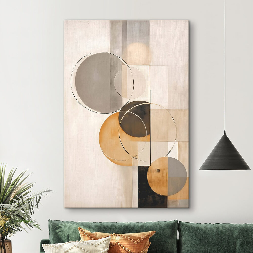 Art piece of art with circles and squares