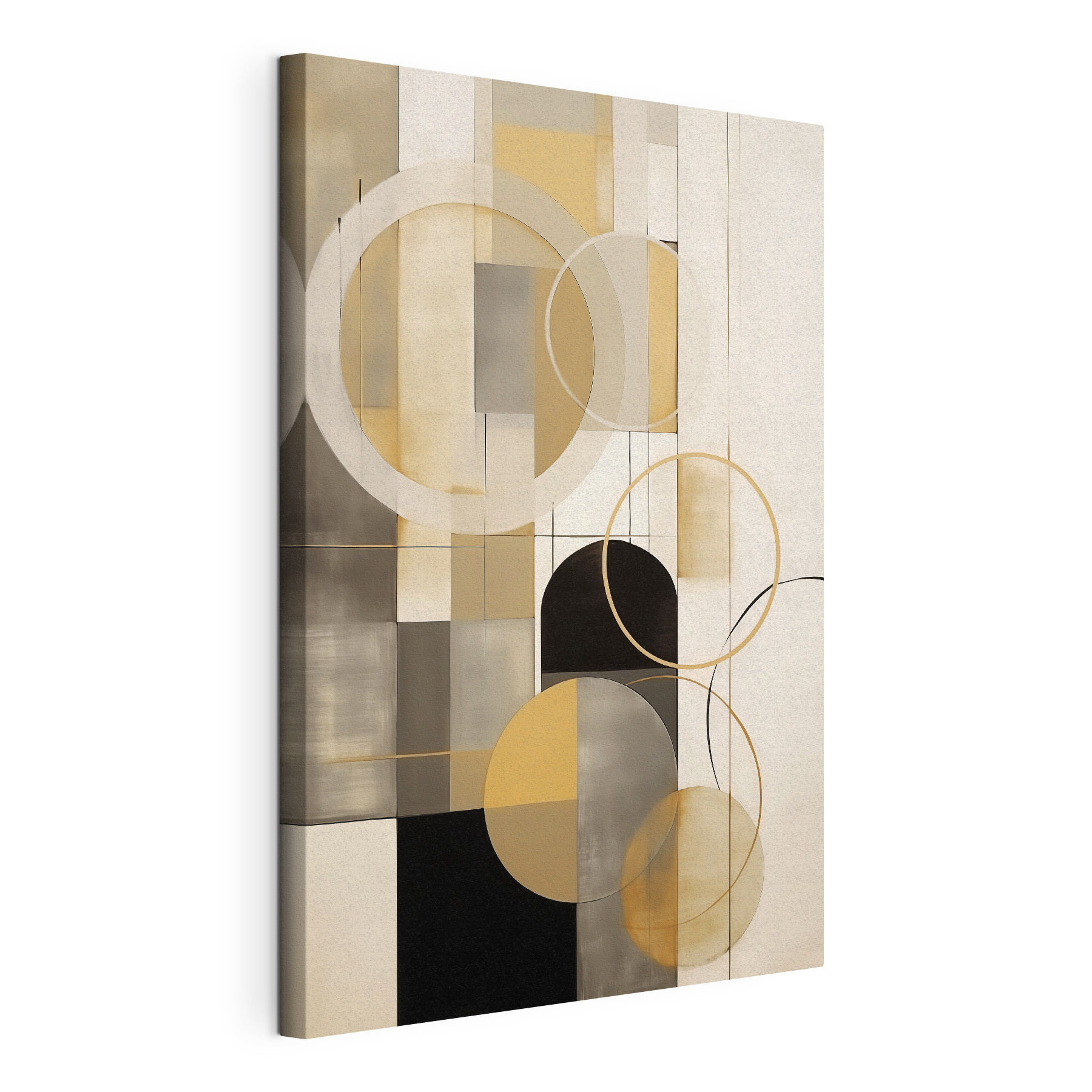 Painting of circles and squares