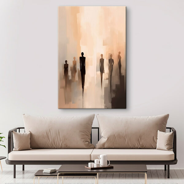 Group of people standing in a row