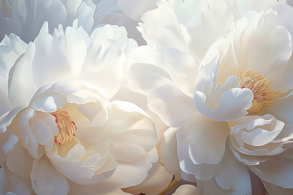 Delicate blooms embrace soft tranquility Delicate blooms embrace soft tranquility