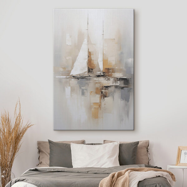 Painting of a sailboat in the water