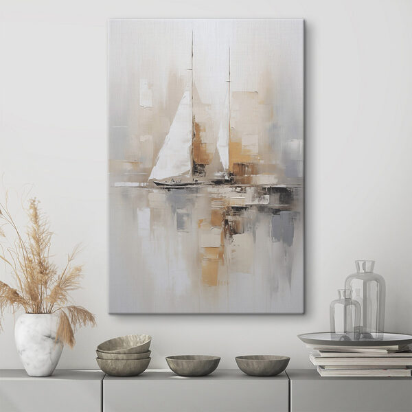 Painting of a sailboat in the water