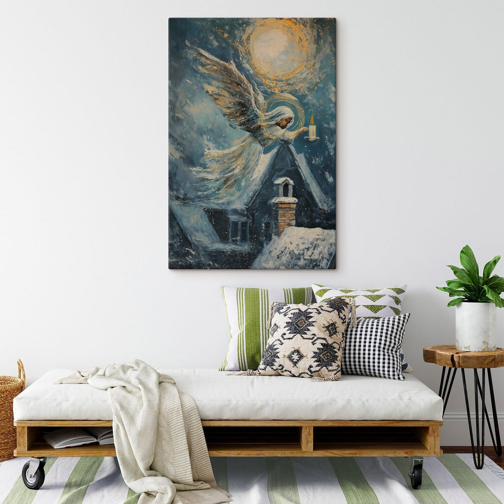 Painting of a woman holding a candle
