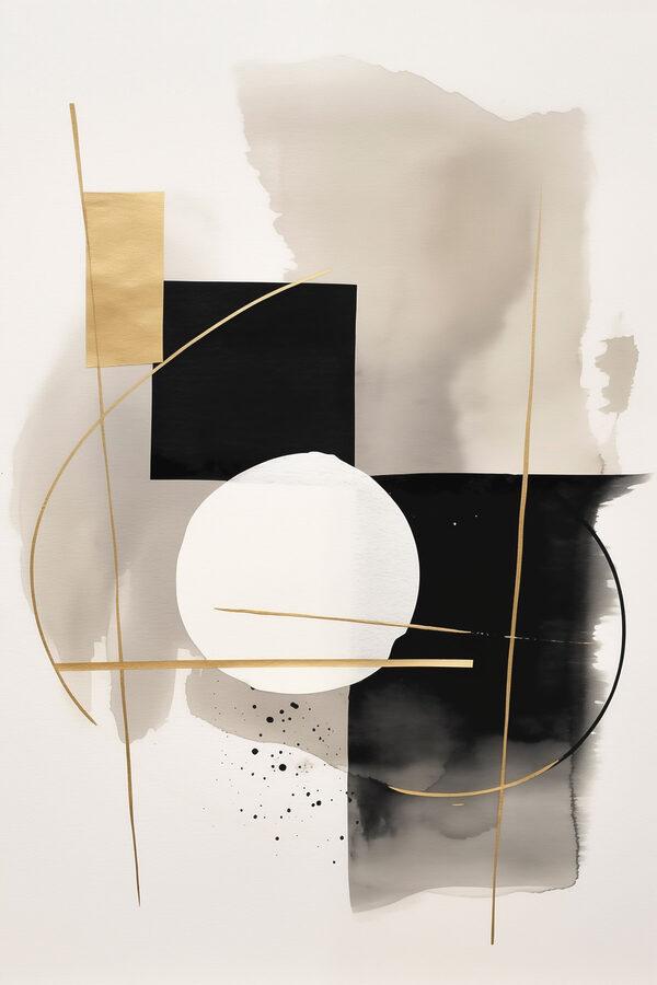 Minimalistic abstract design in neutral tones