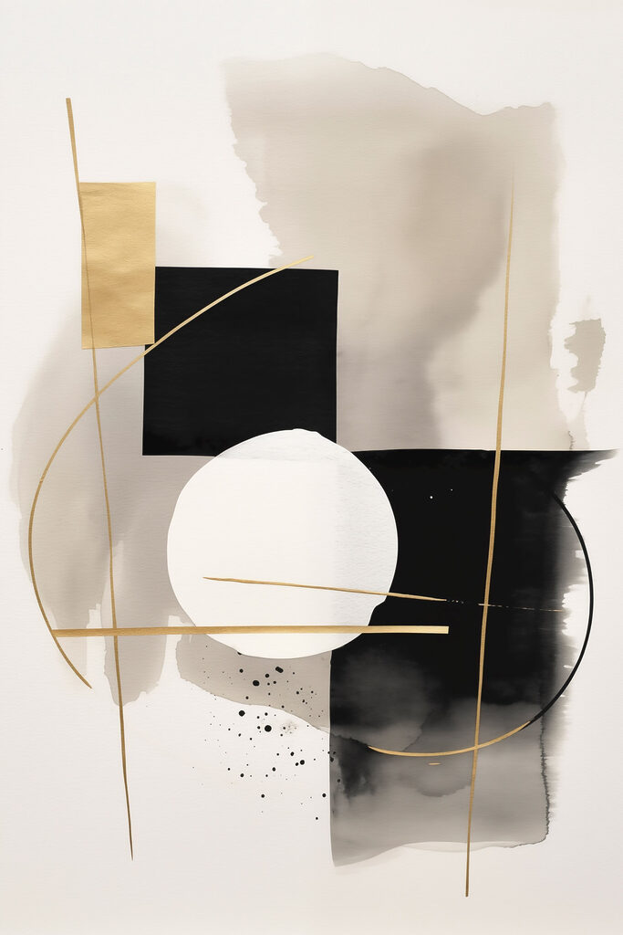 Minimalistic abstract design in neutral tones