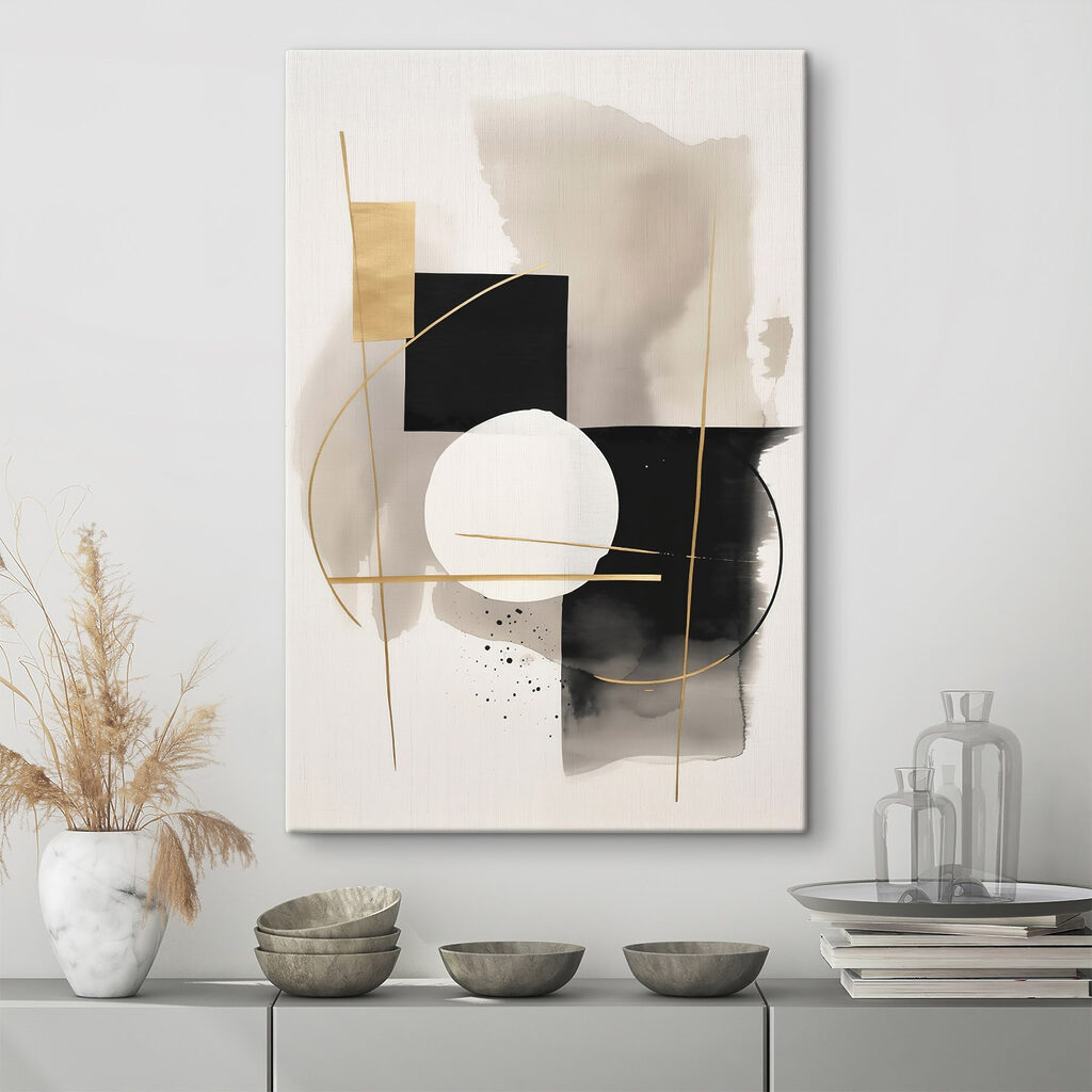 Minimalistic abstract design in neutral tones