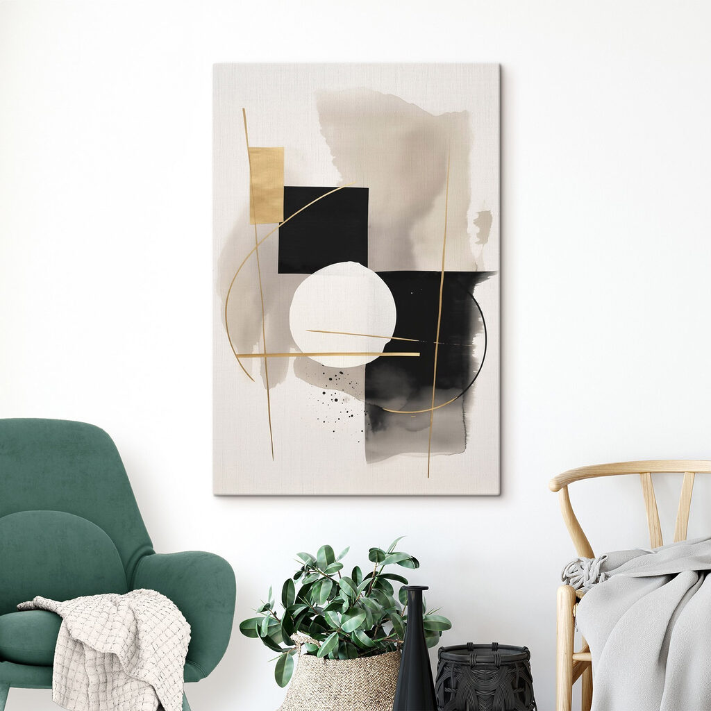 Minimalistic abstract design in neutral tones