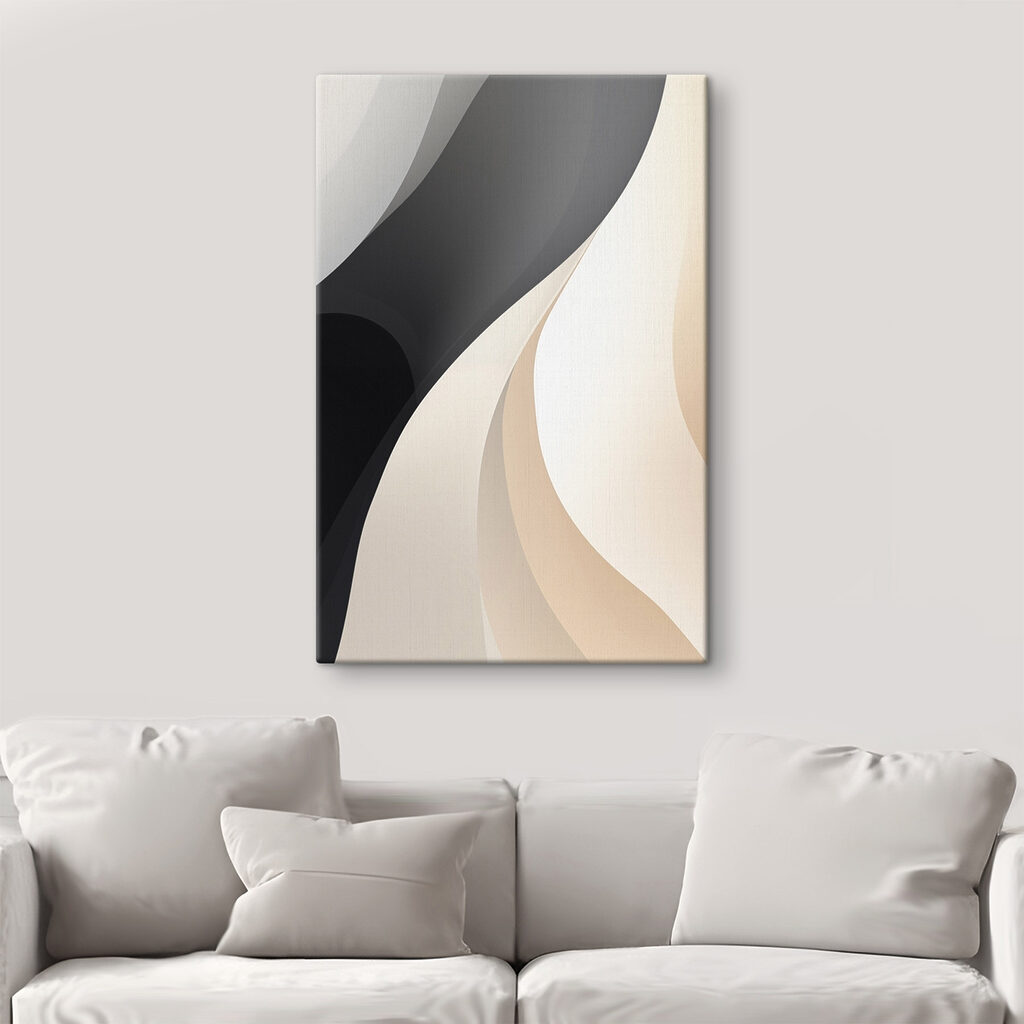 - Soft curves in gentle hues
