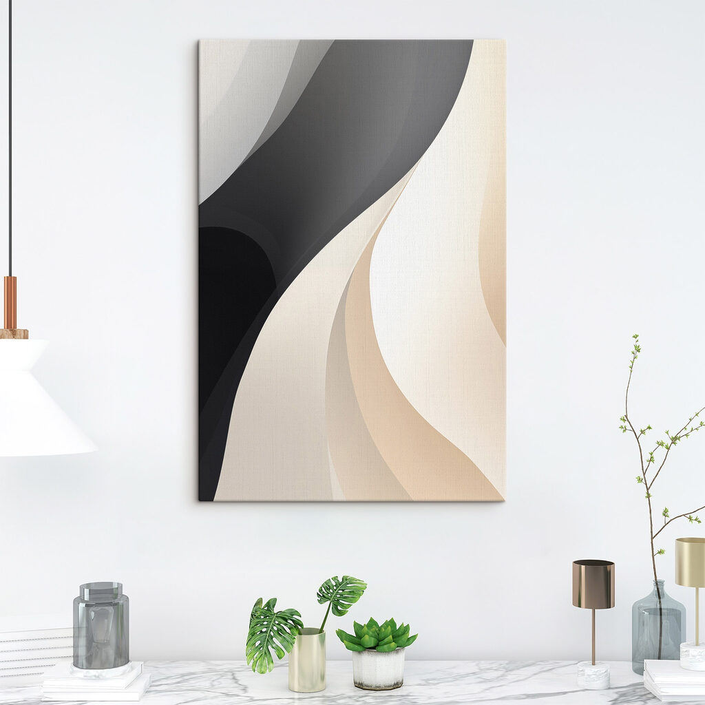 - Soft curves in gentle hues