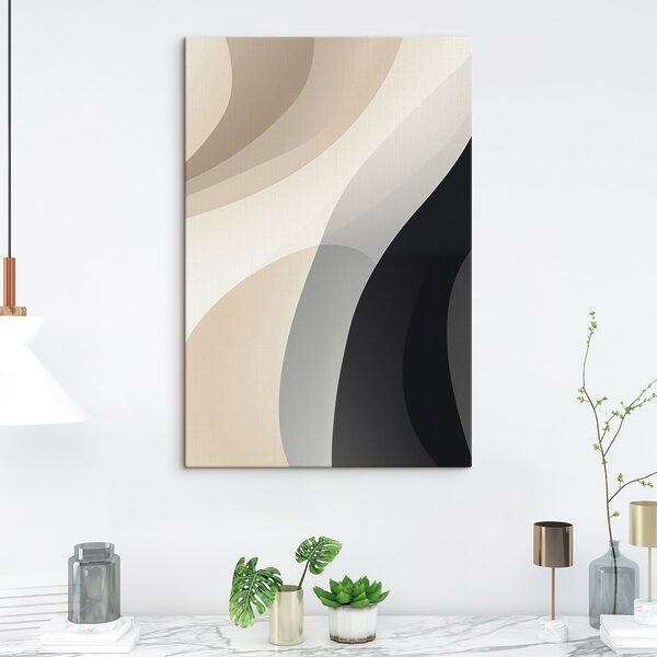 Abstract curves in soft muted tones