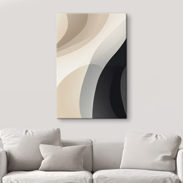 Abstract curves in soft muted tones