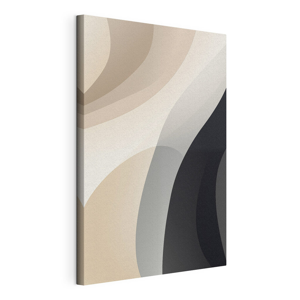 Abstract curves in soft muted tones