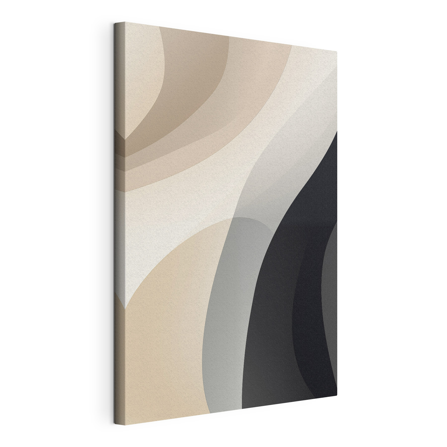 Abstract curves in soft muted tones