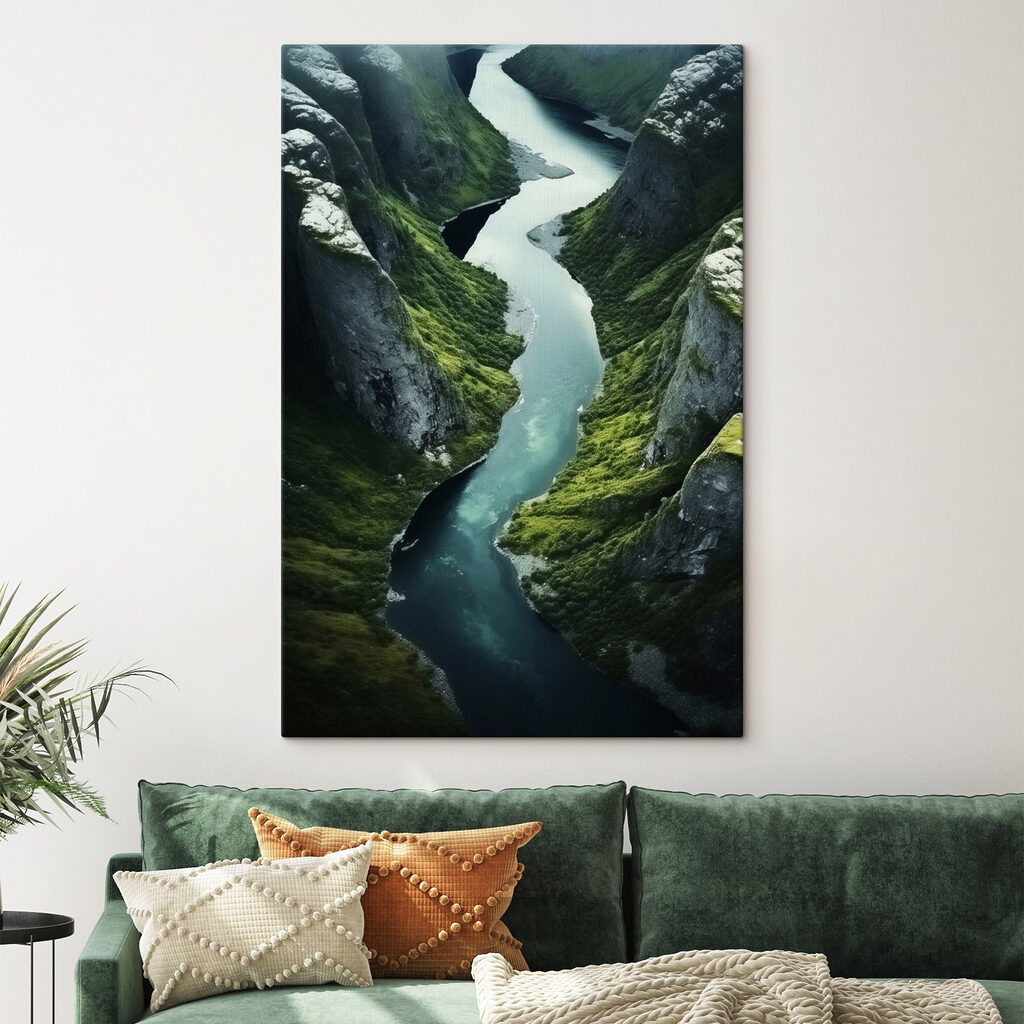 River running through a valley