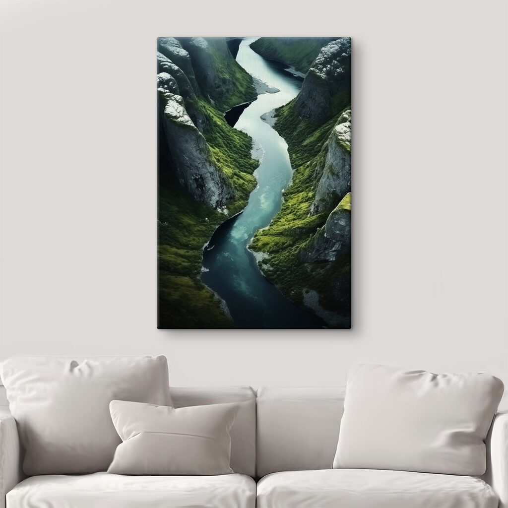 River running through a valley