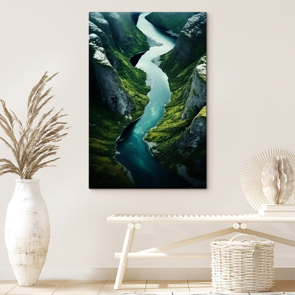 River running through a valley