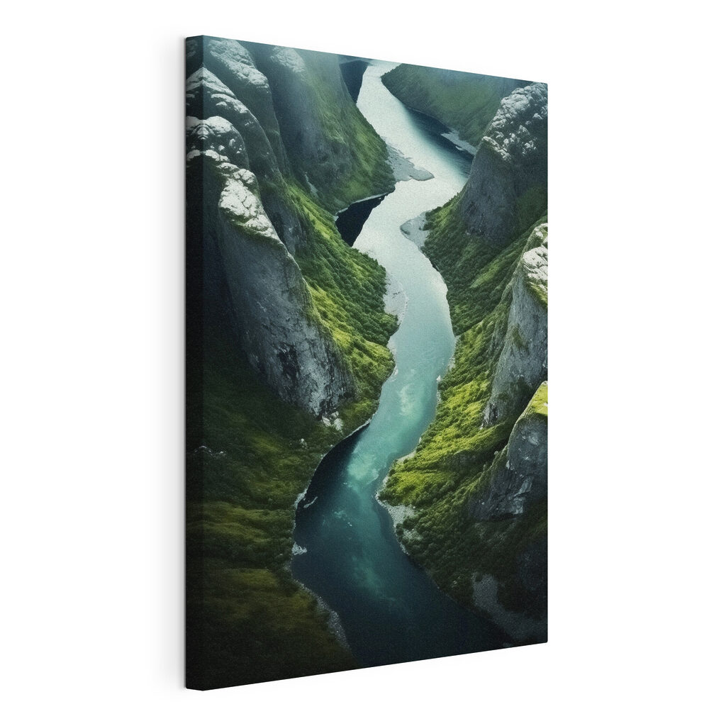 River running through a valley