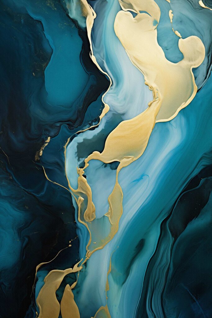 Fluid swirls of vibrant blue hues Fluid swirls of vibrant blue hues