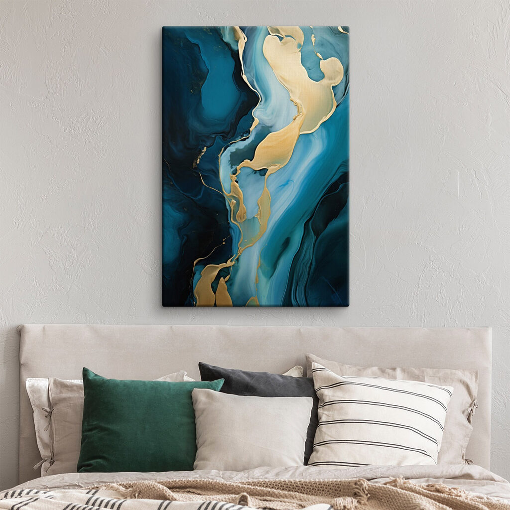 Fluid swirls of vibrant blue hues Fluid swirls of vibrant blue hues