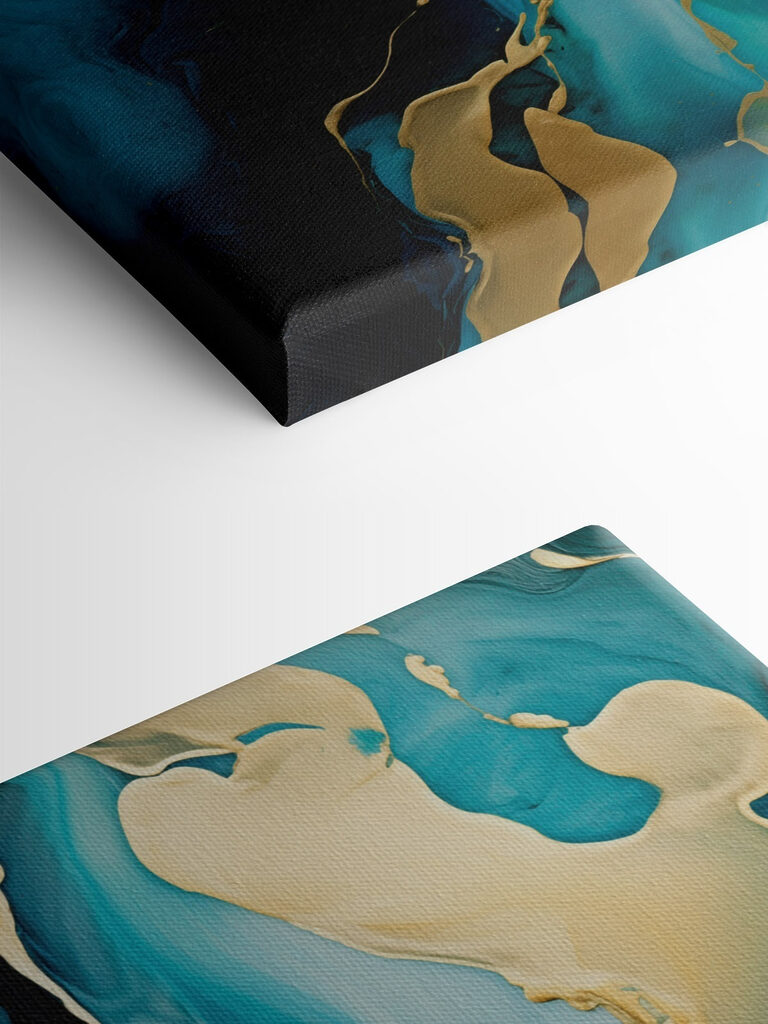 Fluid swirls of vibrant blue hues Fluid swirls of vibrant blue hues