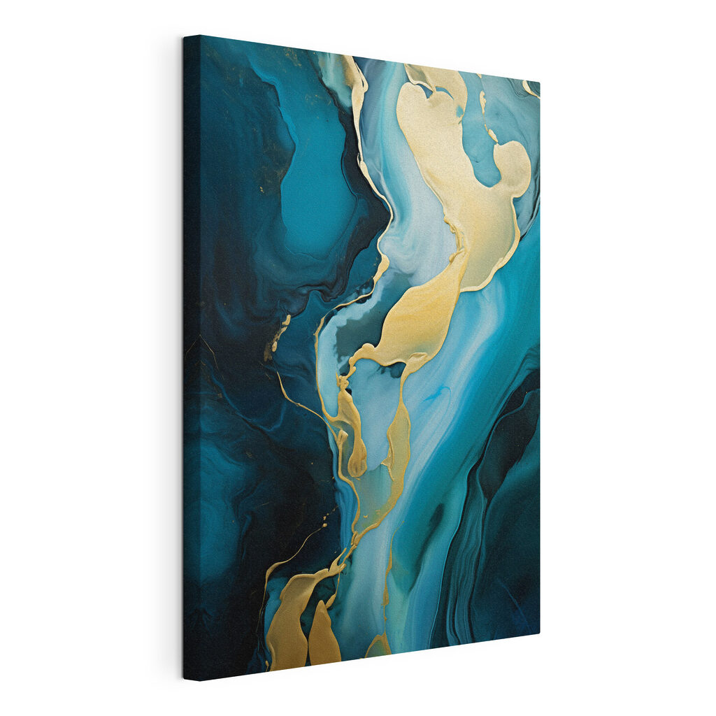 Fluid swirls of vibrant blue hues Fluid swirls of vibrant blue hues