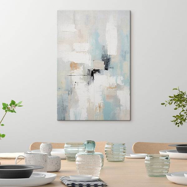 Painting of white and blue