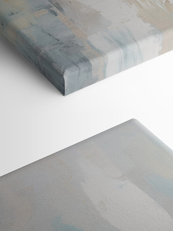Painting of white and blue