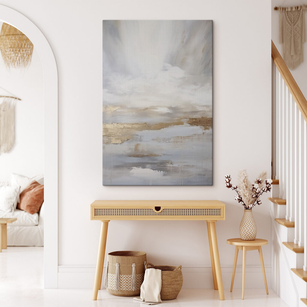 White and brown wall