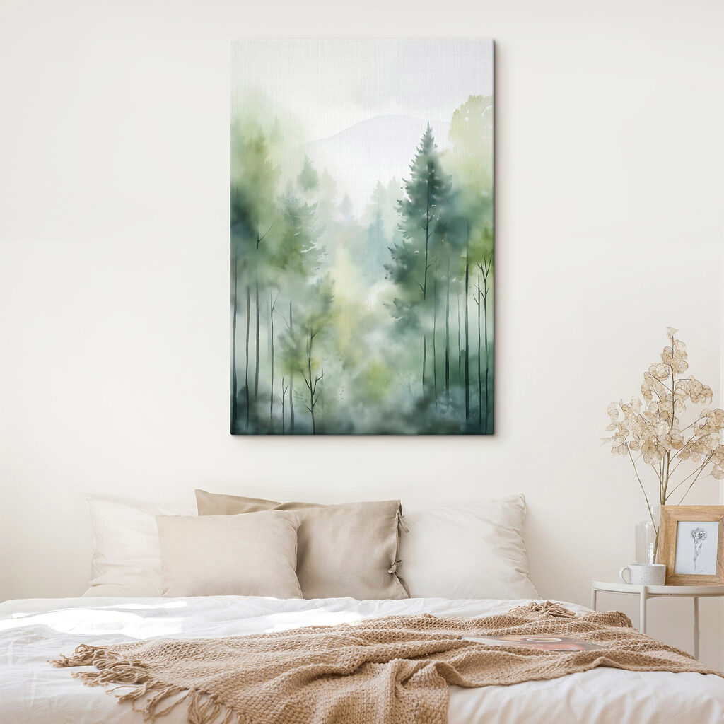 Painting of a forest Painting of a forest