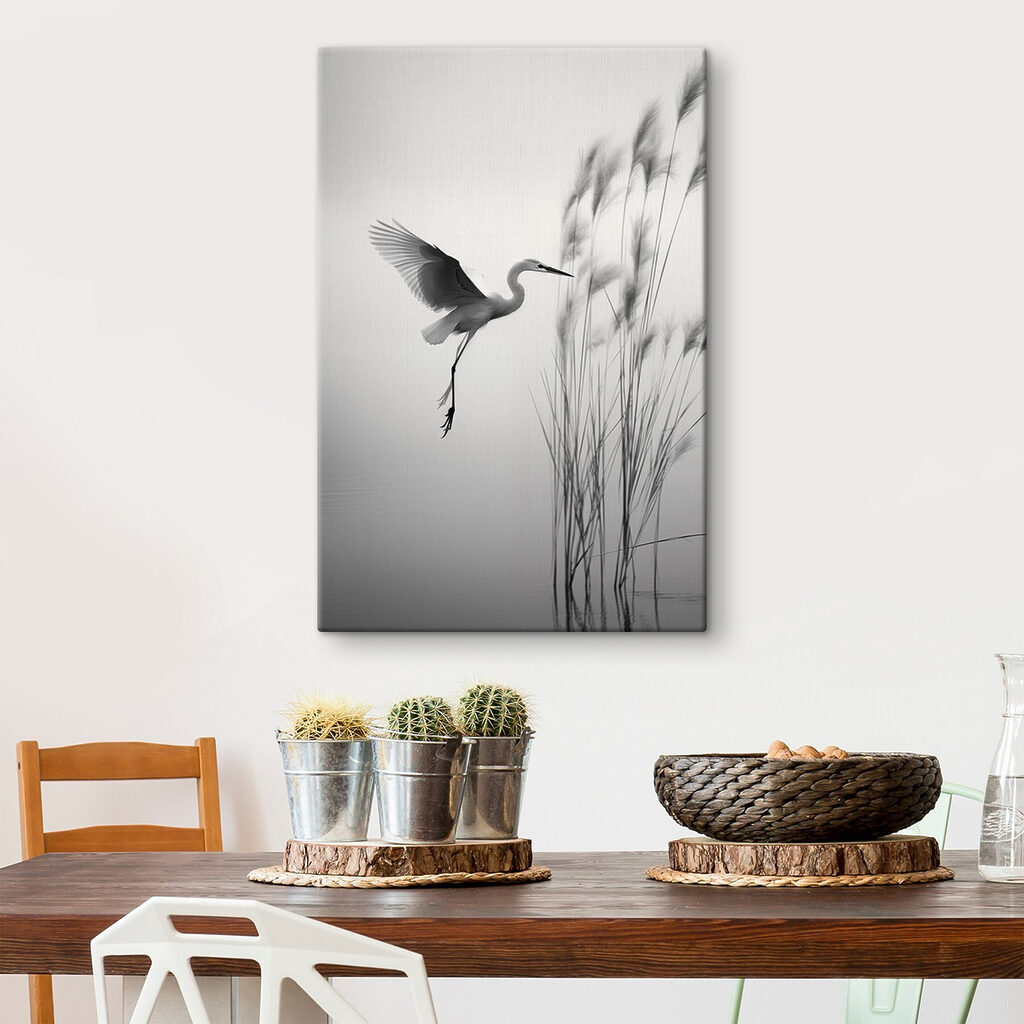 Bird flying over water