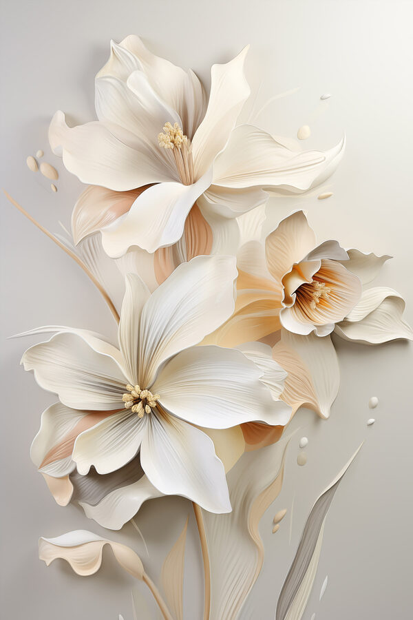 Delicate blossoms in soft pastel hues Delicate blossoms in soft pastel hues