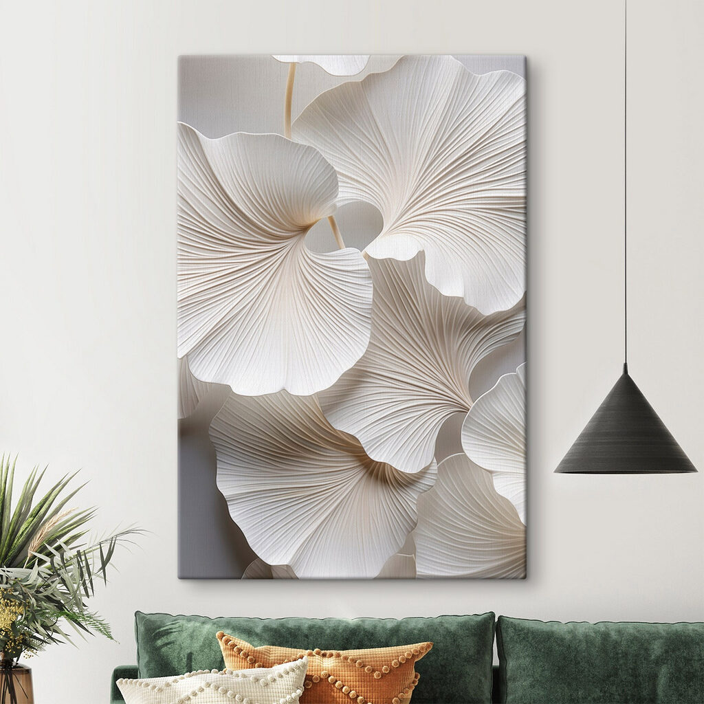 Group of white leaves Group of white leaves