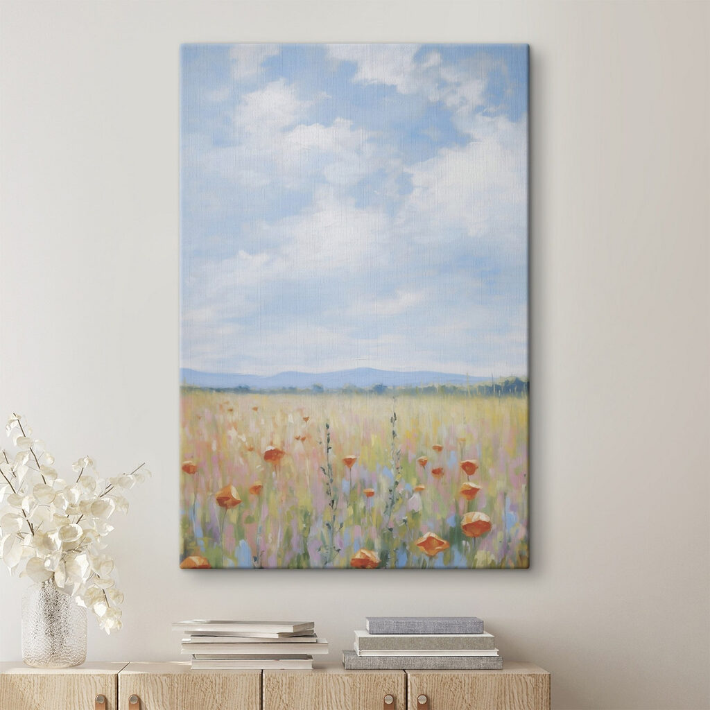 Field of flowers and grass