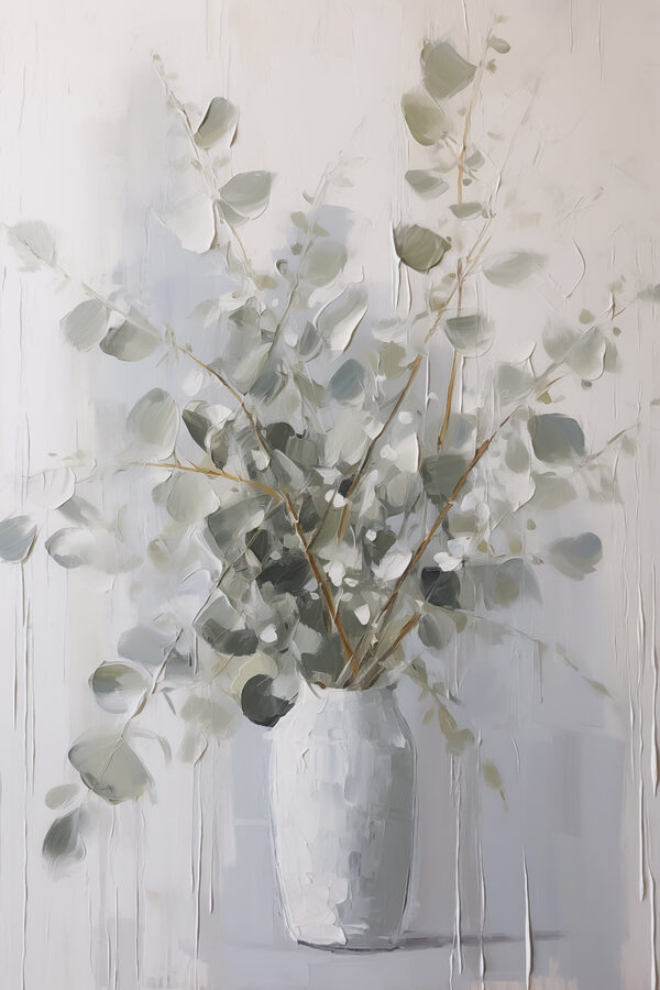 Painting of a plant in a vase Painting of a plant in a vase