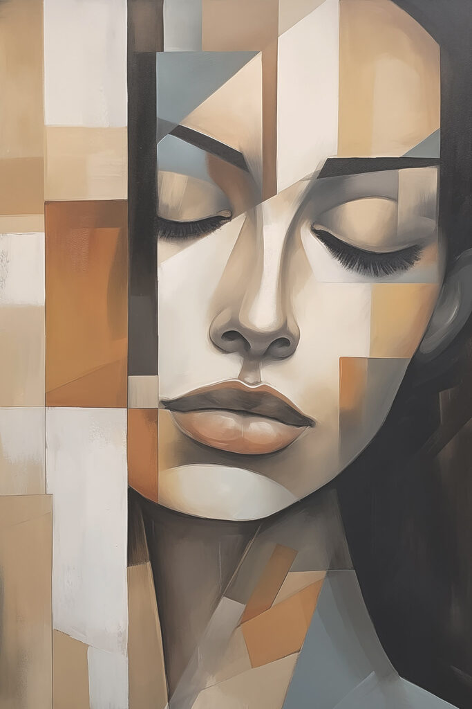 Painting of a woman's face