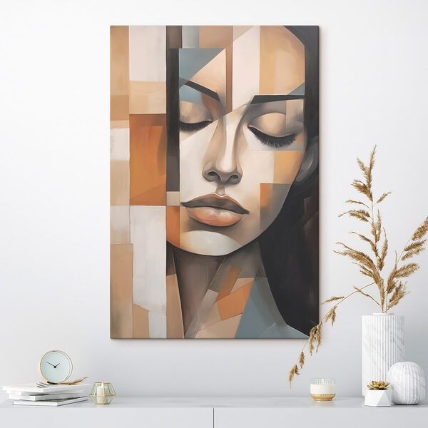 Painting of a woman's face