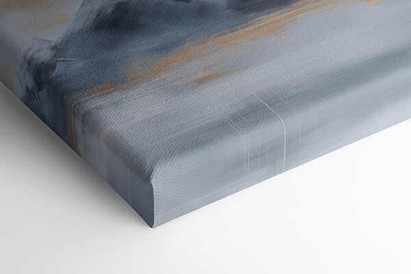Painting of mountains and fog