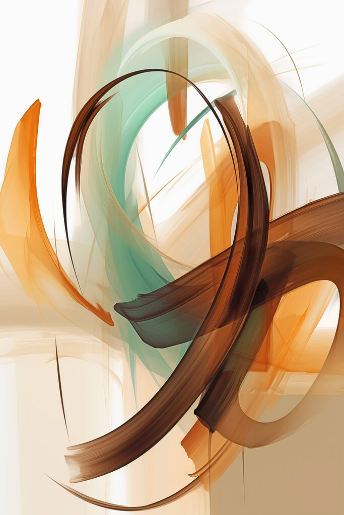 Dynamic swirls in earthy tones