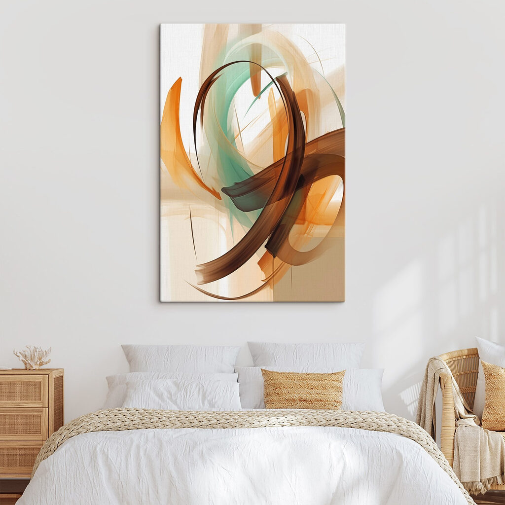 Dynamic swirls in earthy tones