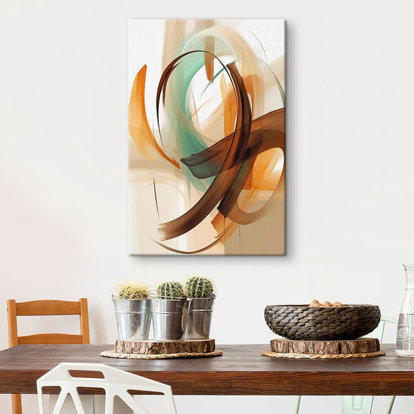 Dynamic swirls in earthy tones