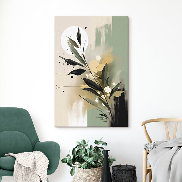 Painting of a plant with leaves Painting of a plant with leaves